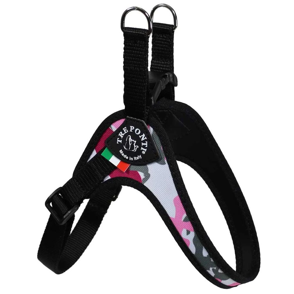11_ca127c72-cece-4b77-896f-fdcbfd10c870_2000x.webp Tre Ponti Adjustable Girth Easy Fit Pet Harness, Camouflage Pink - Image 1