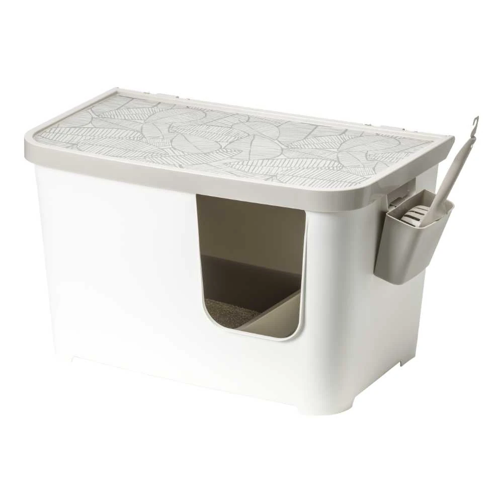 1_eef01fc8-9582-40e4-a450-174b2b65f09c_2000x.webp Moderna Casetta Camelia High Wall Cat Litter Box, Soft White - Image 1