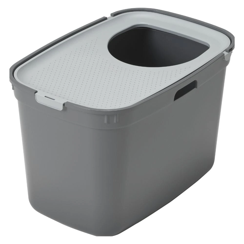 31_3e07d696-458b-4200-b01c-2d1970a75855_2000x.webp Top Entry Litter Box, Moderna Top Cat, Cool Grey - Image 1