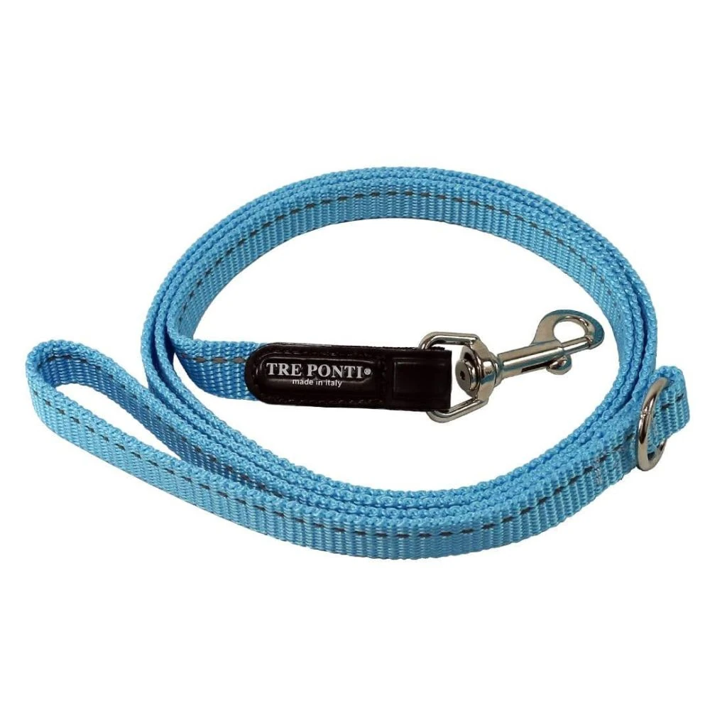 74_2000x-1.webp Tre Ponti Reflective Dog Leash, Blue - Image 1