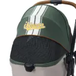 Ibiyaya Retro Luxe Pet Stroller for Cats & Dogs, Soft Sage - Image 10