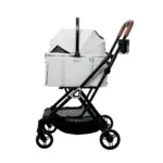 Ibiyaya Tinker Small Detachable Pet Stroller, Silver Grey - Image 3