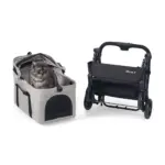 Ibiyaya Travois Tri-Fold Pet Travel System, Taupe Grey - Image 4