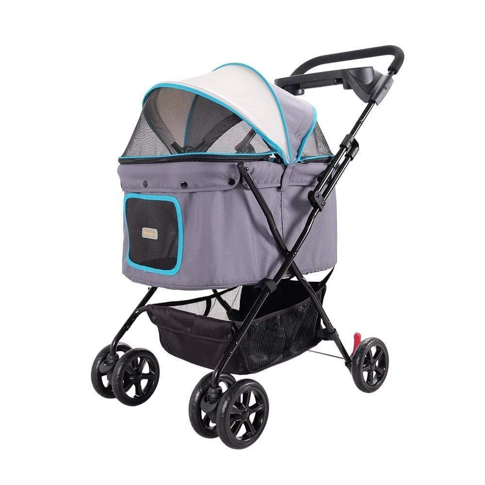 ibiyaya-pet-pram-ibiyaya-easy-strolling-pet-buggy-pram-simple-grey-31854130561223_2000x-2.webp Ibiyaya Easy Strolling Pet Buggy Pram, Simple Grey - Image 1