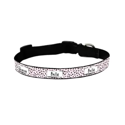 Personalised Dog Collar - Squiggle, Pink