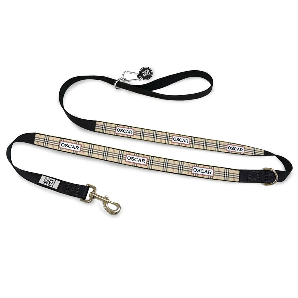 id-pet-dog-leash-personalised-dog-leash-furberry-oatmeal-13526679519335_2000x.webp Personalised Dog Leash - Furberry, Oatmeal - Image 1