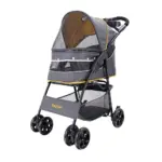 Ibiyaya Cloud 9 Pet Stroller for Dogs & Cats, Mustard Yellow