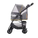 Ibiyaya Cloud 9 Pet Stroller for Dogs & Cats, Mustard Yellow - Image 2