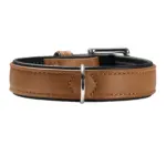 Hunter Canadian Elk Leather Dog Collar, Cognac