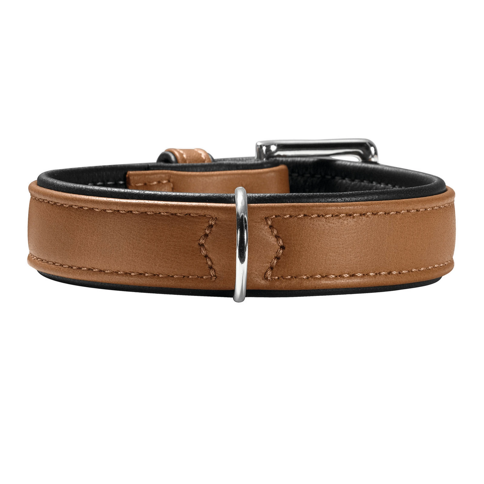 product_image_1761131846.webp Hunter Canadian Elk Leather Dog Collar, Cognac - Image 1