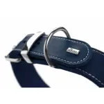 Hunter Aalborg Special Leather Dog Collar, Dark Blue - Image 3