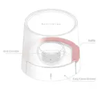 Mayitwill Cat Castle Semi Closed Litter Box, White - Image 9