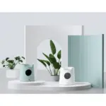 Mayitwill Cat Castle Semi Closed Litter Box, Morandi Green - Image 10