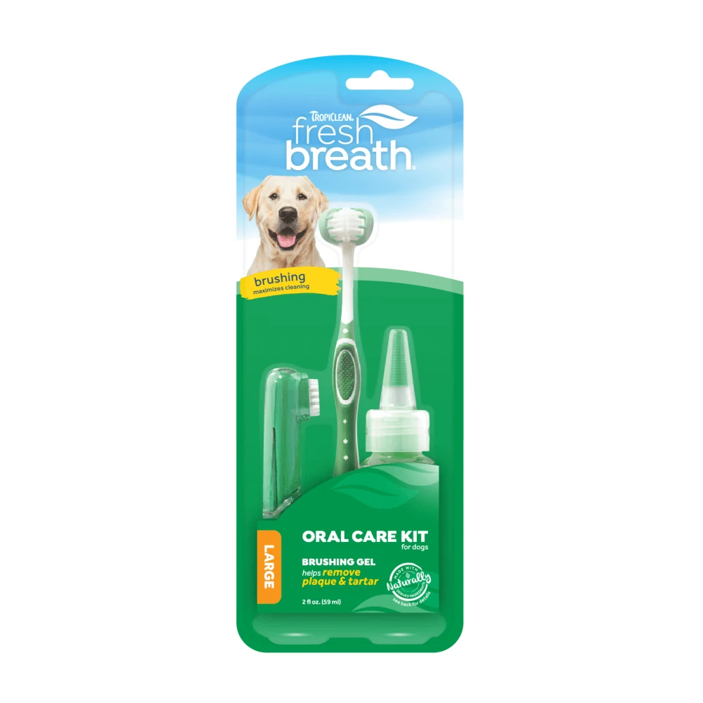 tropiclean-oral-care-kit-large_2000x.webp TropiClean Fresh Breath Oral Care Kit for Dogs - Image 1